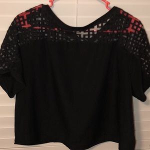 A black crop top